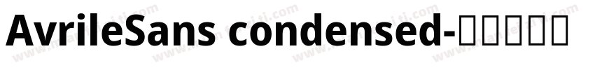 AvrileSans condensed字体转换
